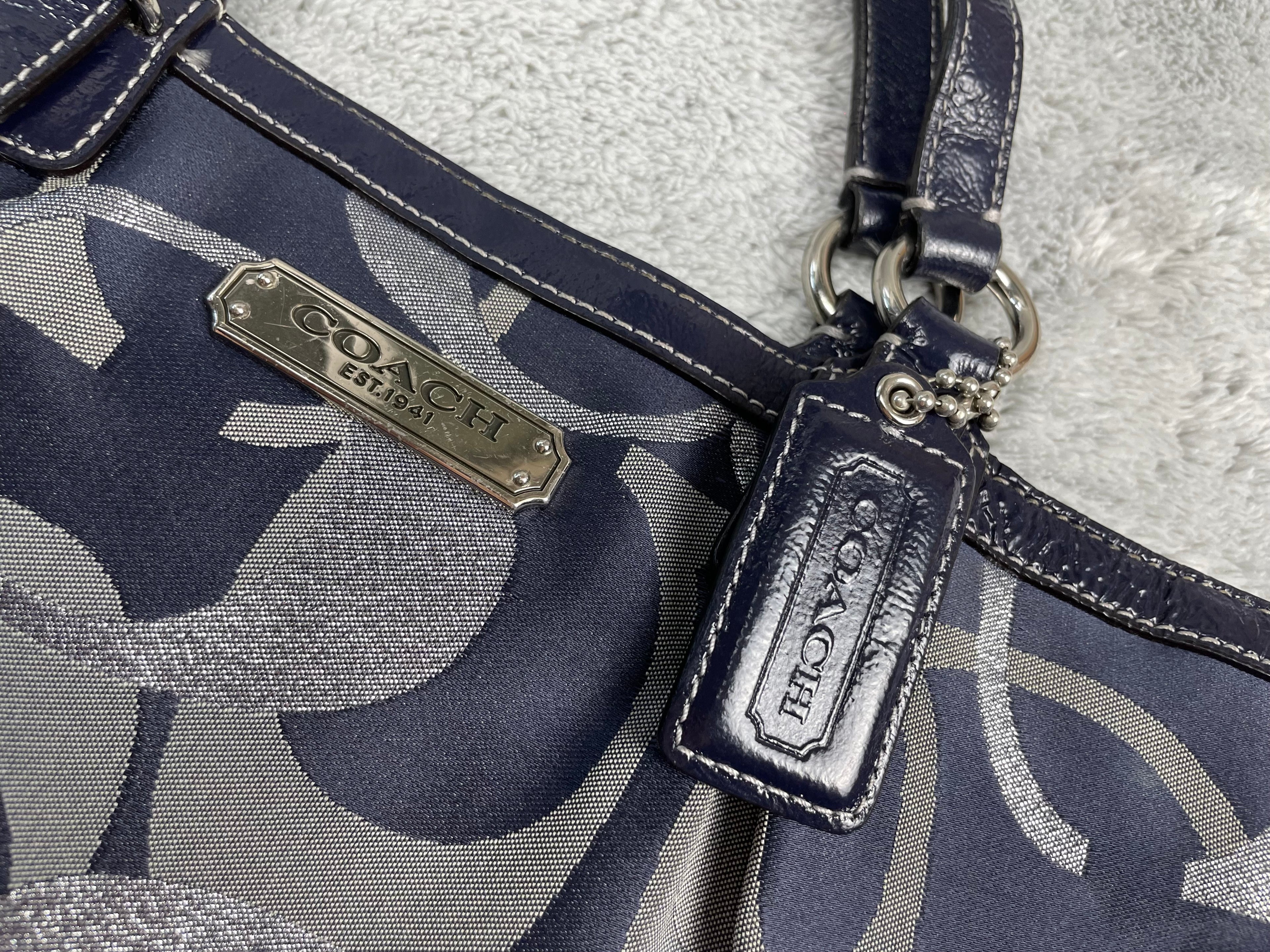 Coach Y2K Soulder Bag | Silver/Blue Monogram | Rare Model