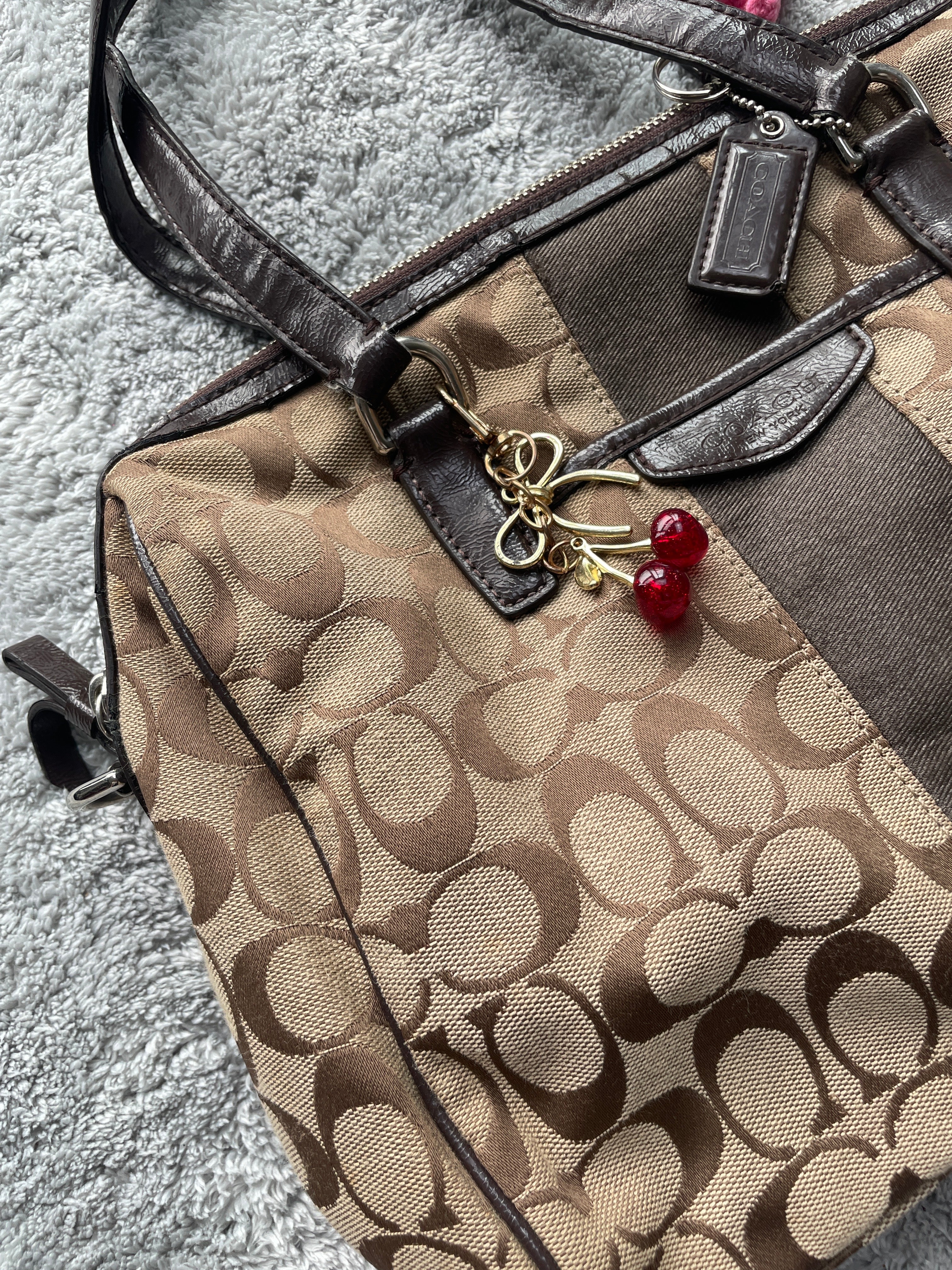 Coach Y2K Shoulder Bag Mini | Monogram | Cherry Charm