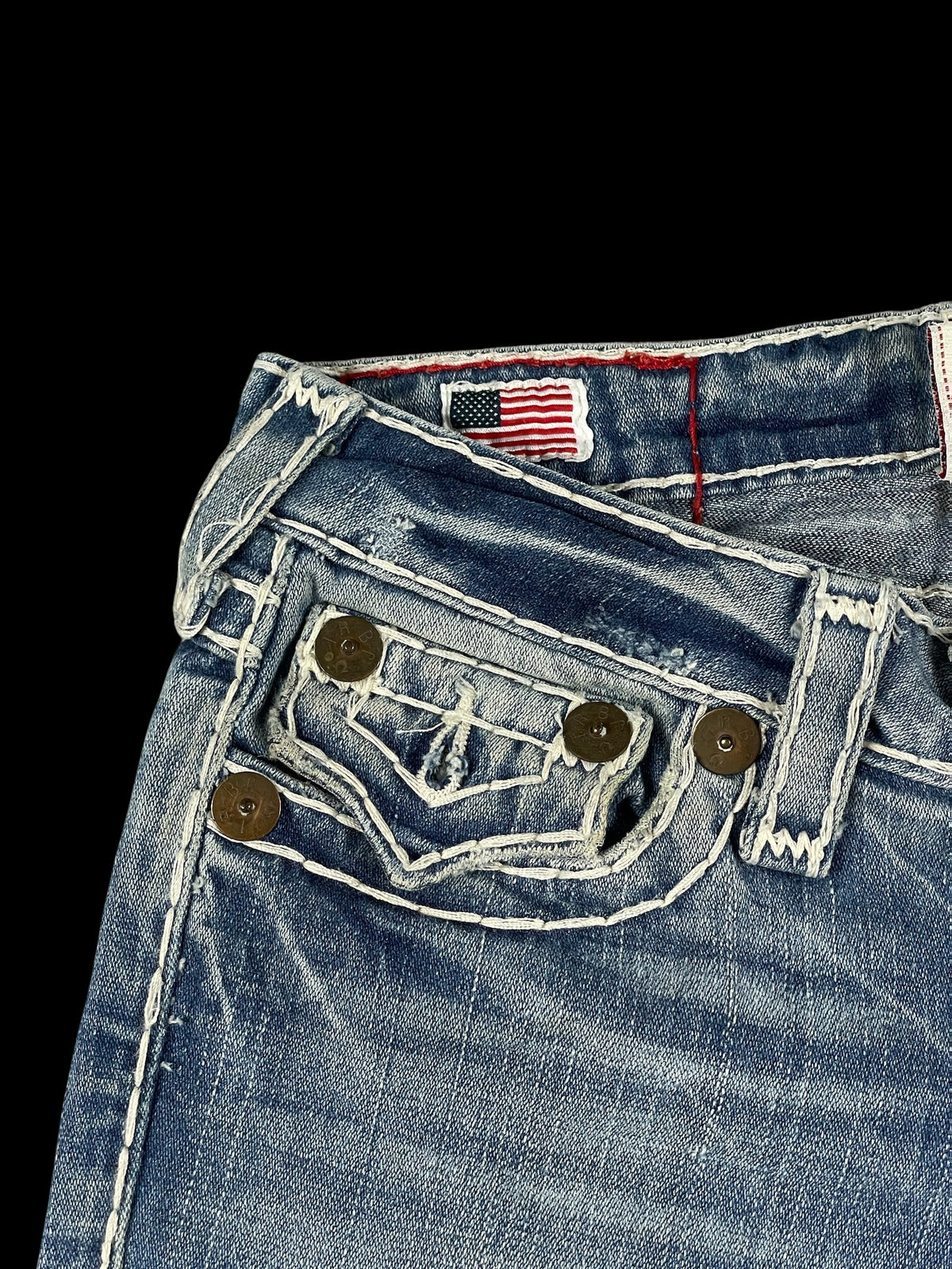 True Religion Women's Low-Rise Straight Leg Jeans (S/M)