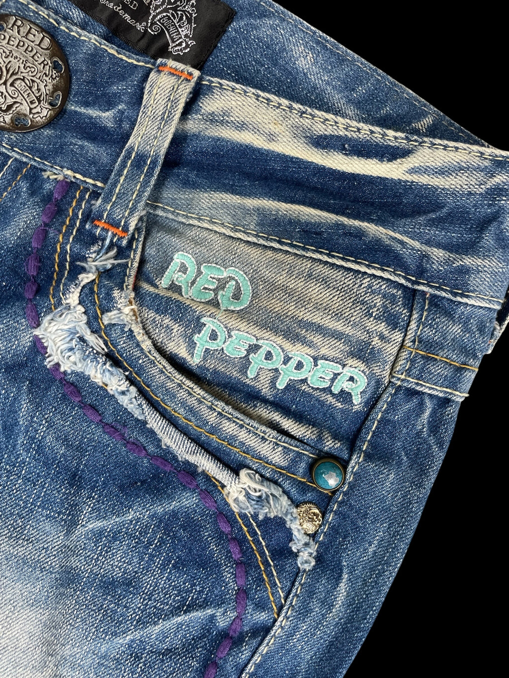 Red Pepper Backprint Flared Damen (S)