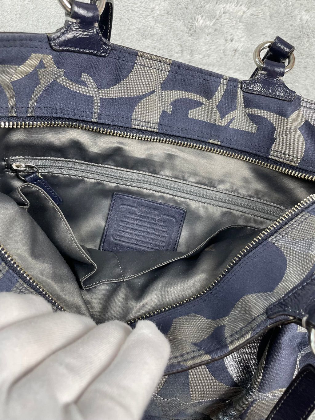 Coach Y2K Soulder Bag | Silver/Blue Monogram | Rare Model