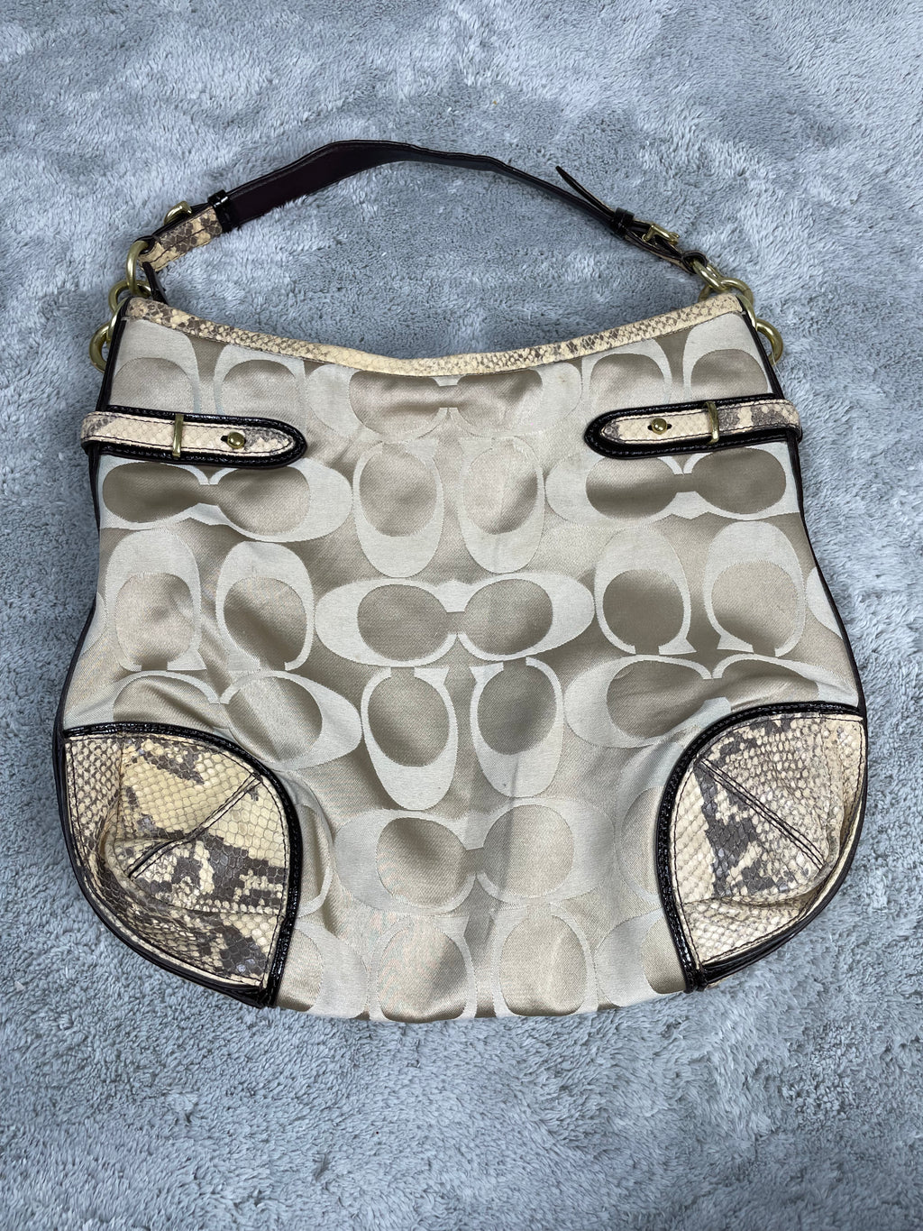 Coach Y2K Shoulder Bag | Monogram | Snake Leather Details