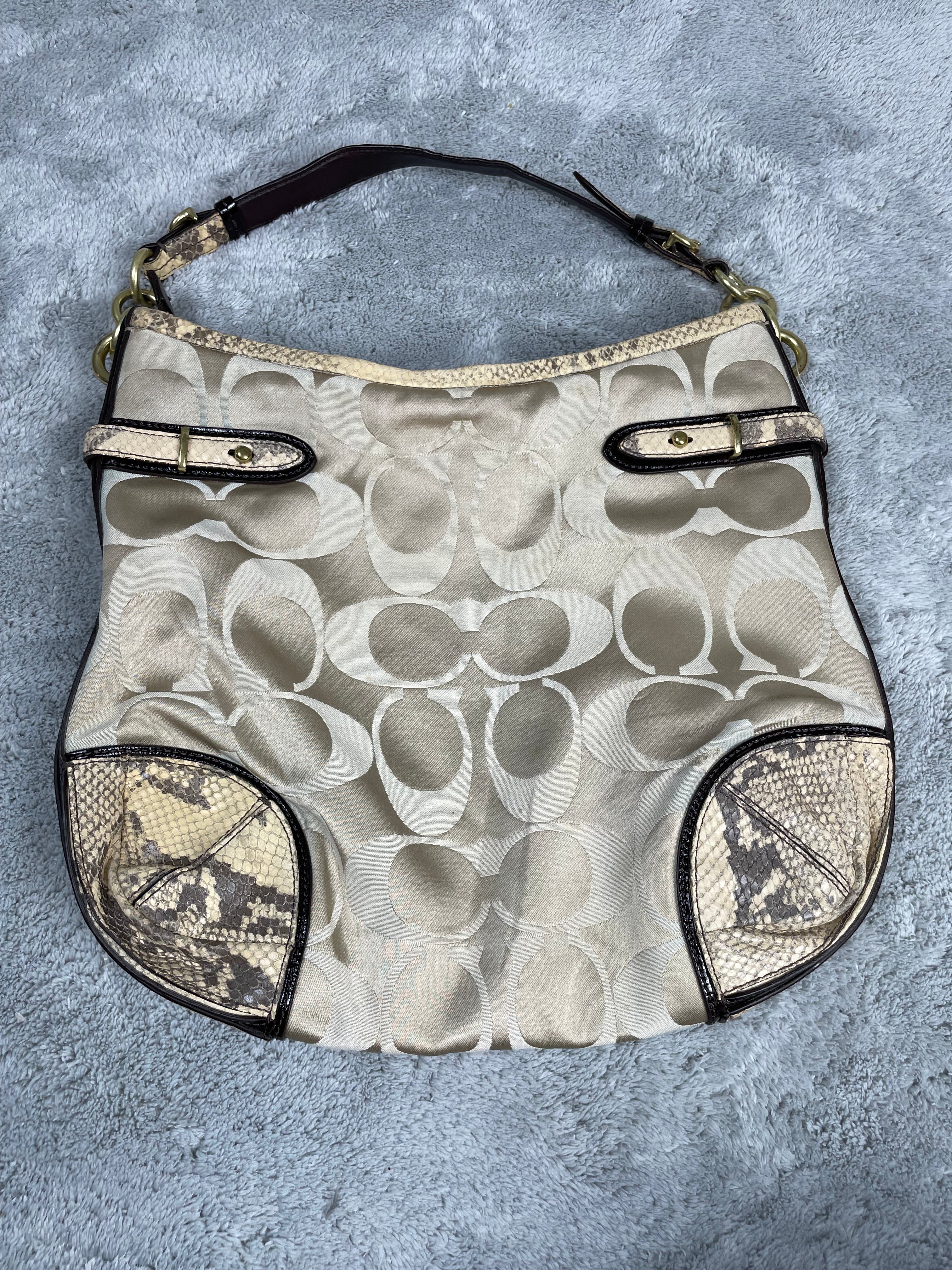 Coach Y2K Shoulder Bag | Monogram | Snake Leather Details
