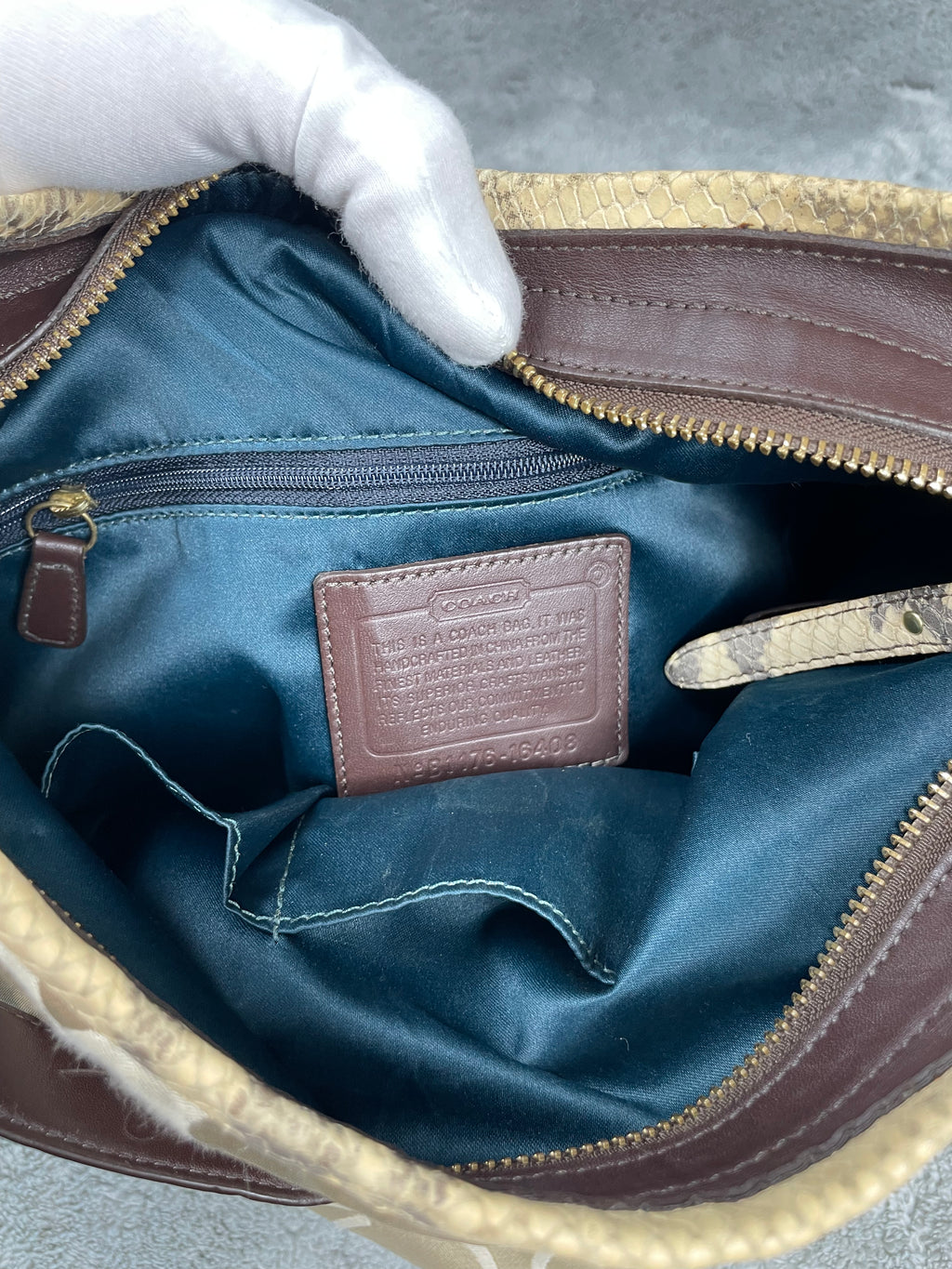 Coach Y2K Shoulder Bag | Monogram | Snake Leather Details