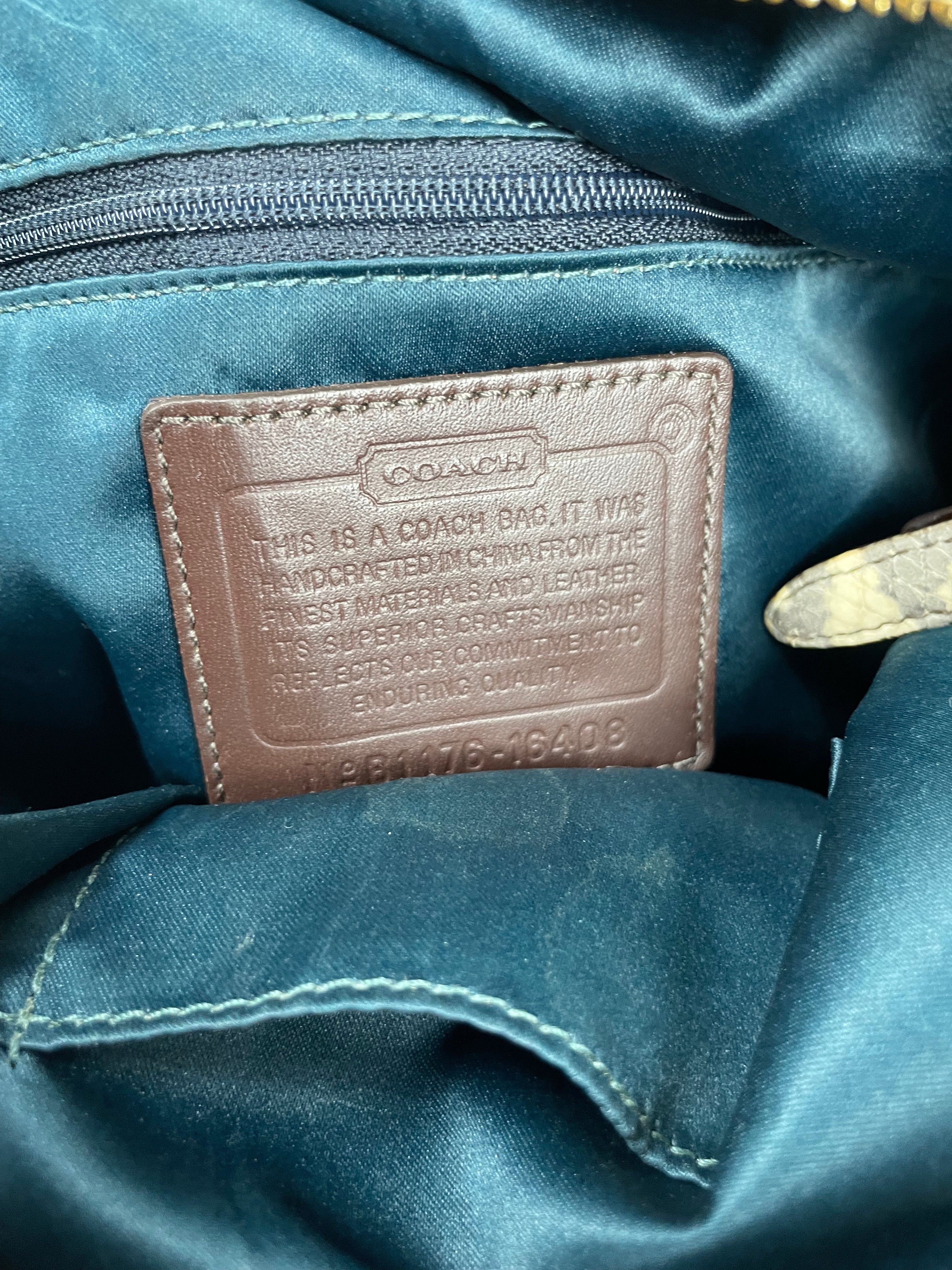Coach Y2K Shoulder Bag | Monogram | Snake Leather Details