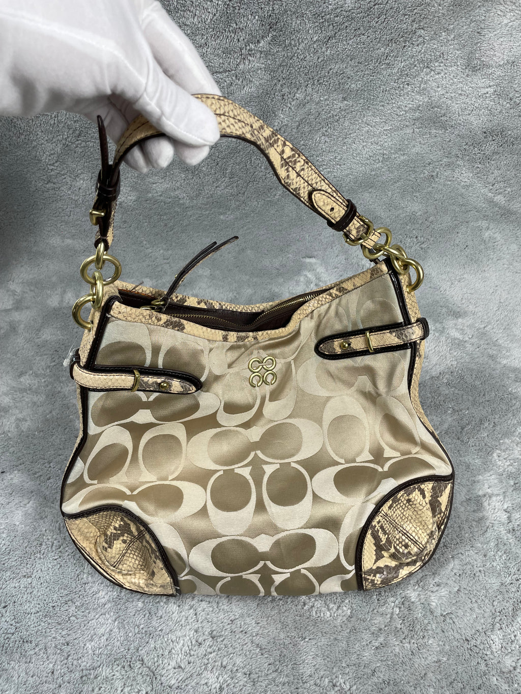 Coach Y2K Shoulder Bag | Monogram | Snake Leather Details