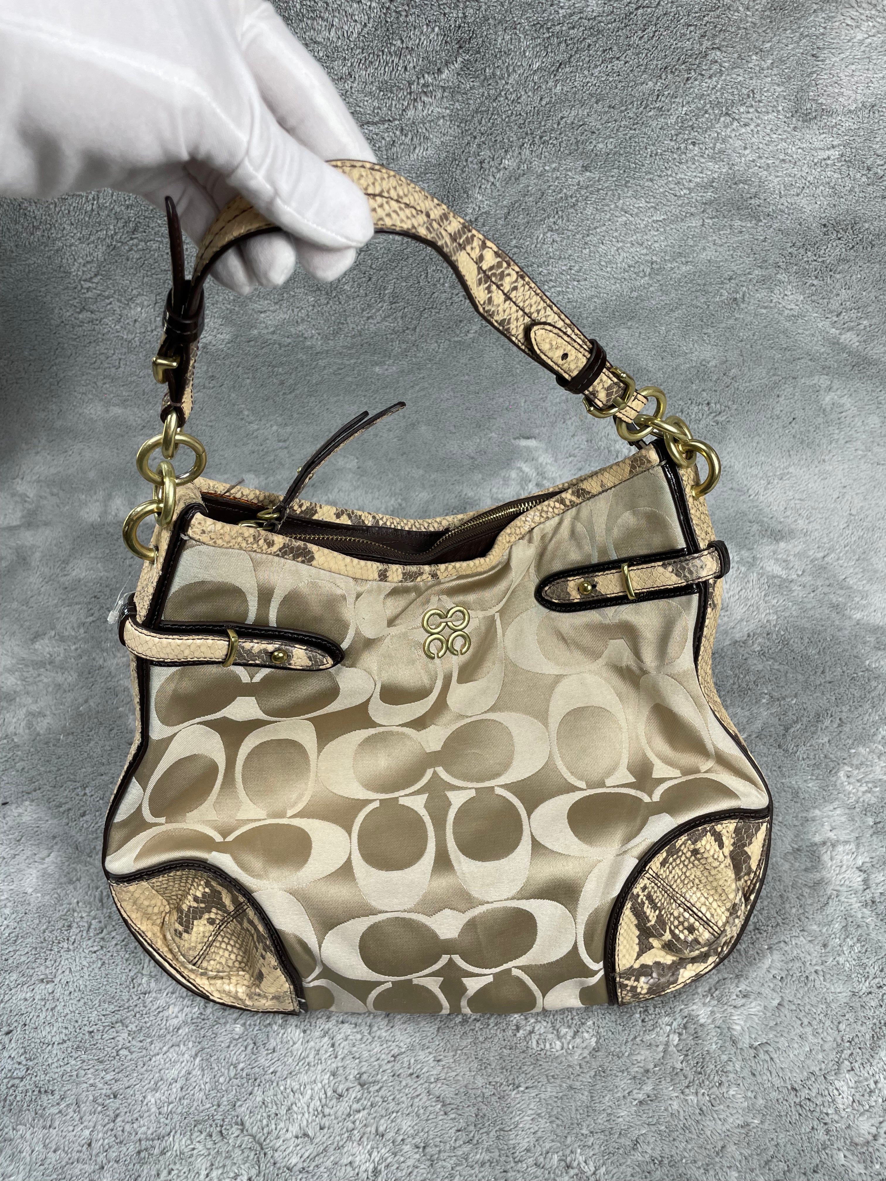 Coach Y2K Shoulder Bag | Monogram | Snake Leather Details