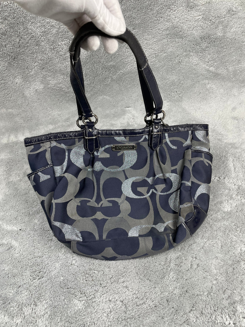 Coach Y2K Soulder Bag | Silver/Blue Monogram | Rare Model