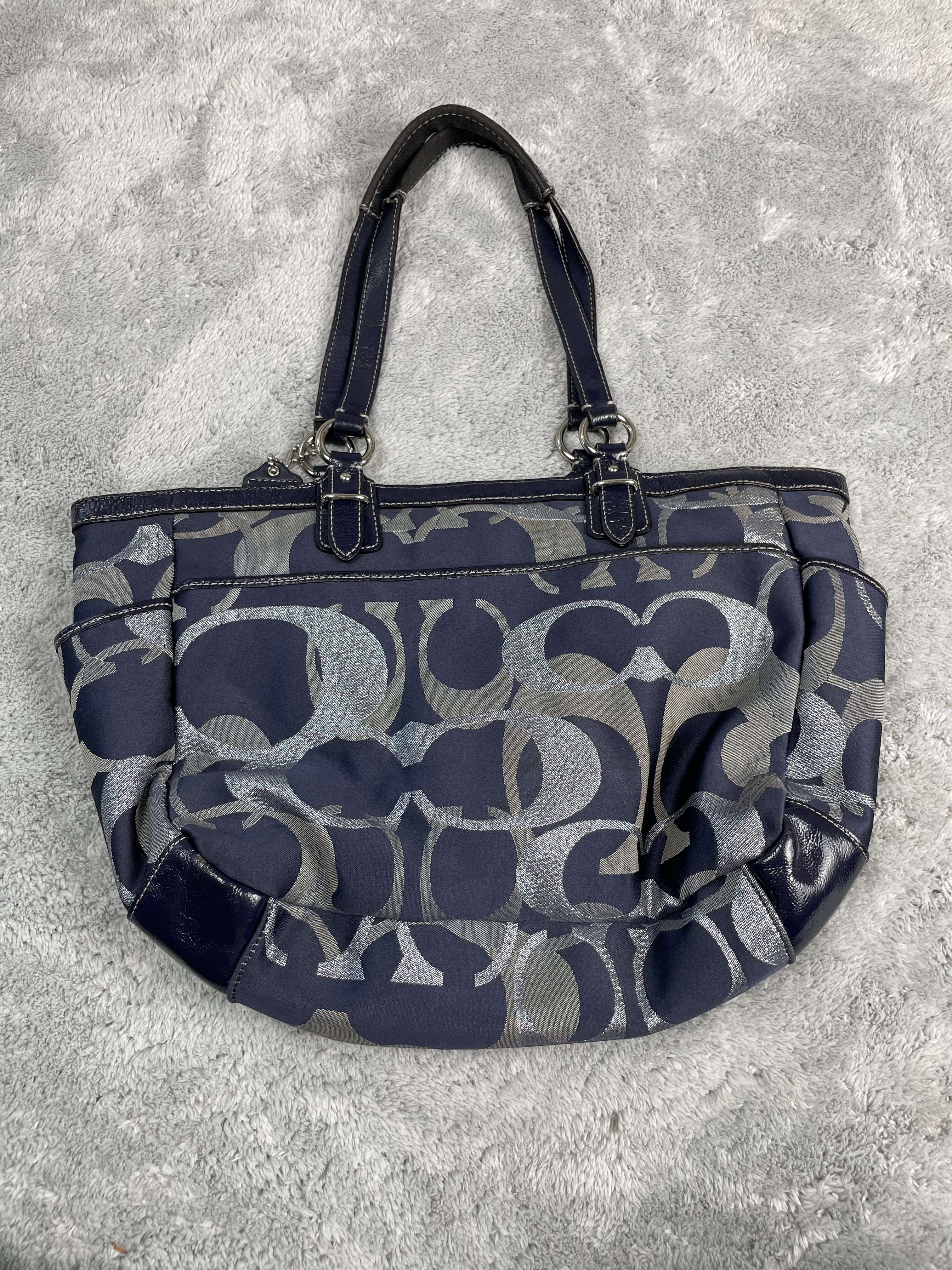 Coach Y2K Soulder Bag | Silver/Blue Monogram | Rare Model
