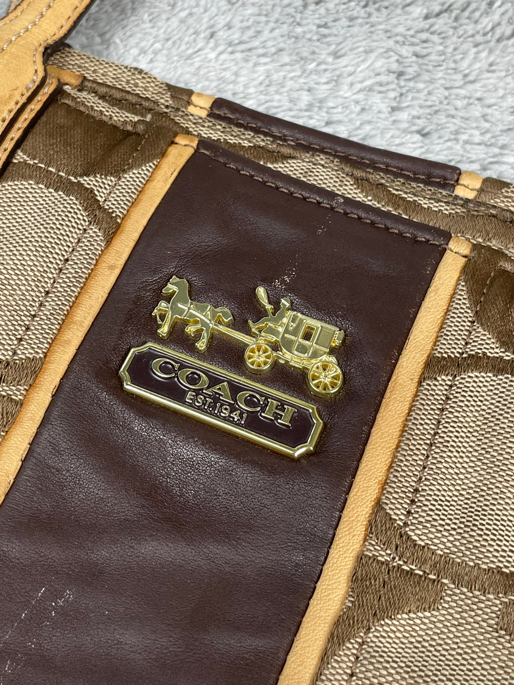 Coach Y2K Shoulder Bag | Signature Monogram | Horse Logo