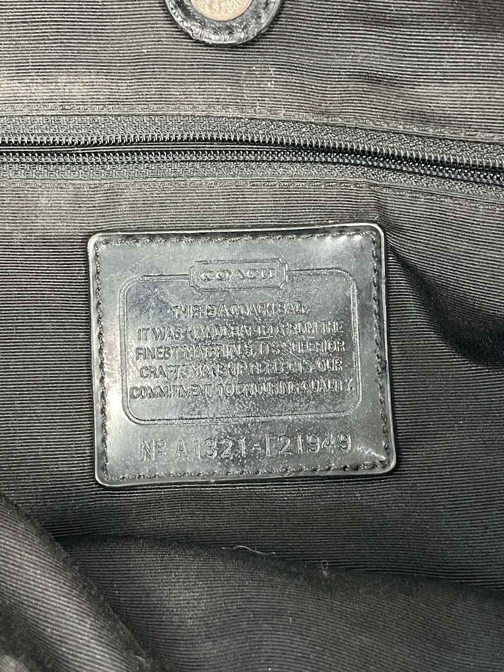 Coach Y2K Shoulder Bag | Black Signature Monogram | Circle Coach Logo
