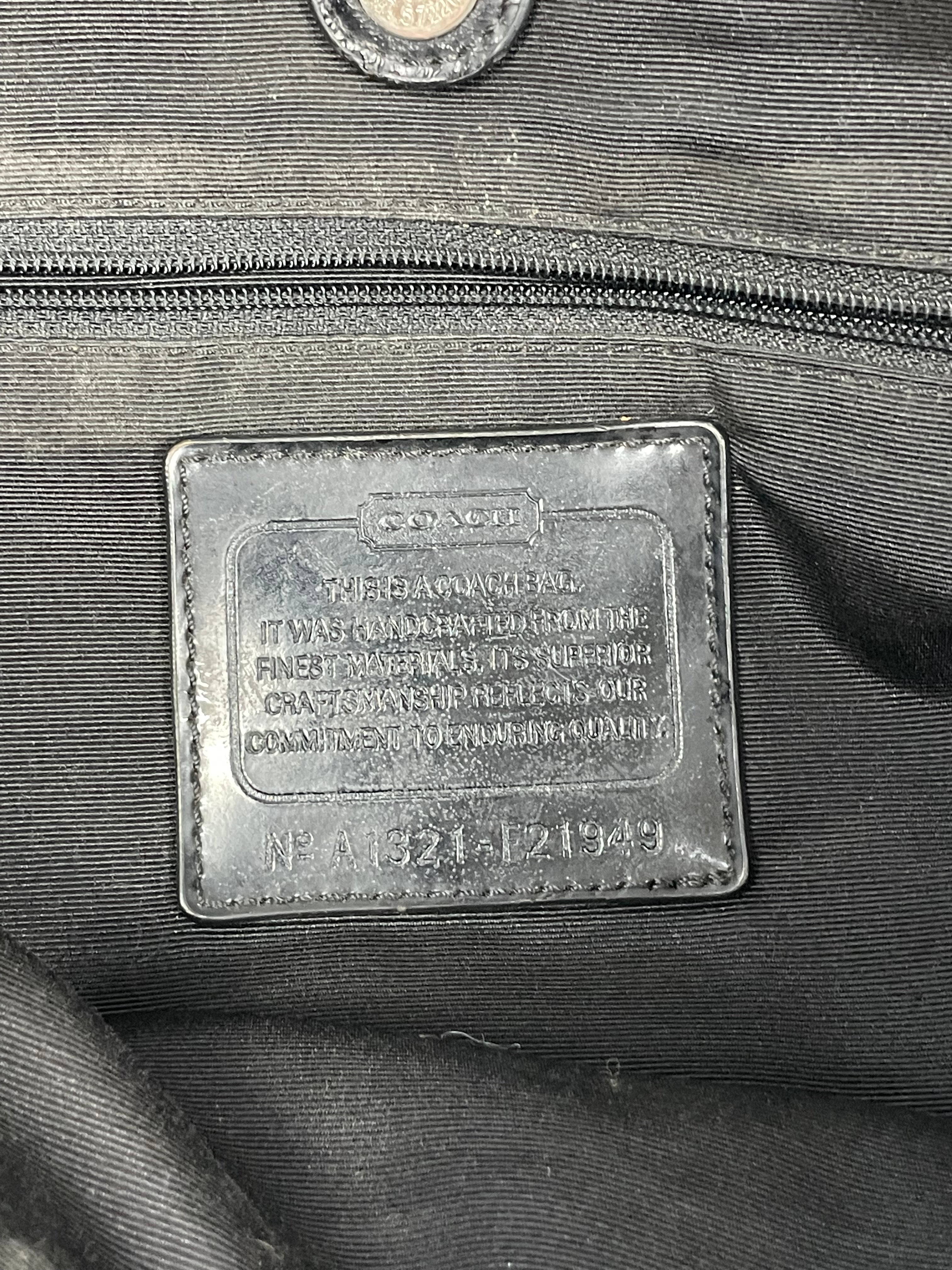 Coach Y2K Shoulder Bag | Black Signature Monogram | Circle Coach Logo