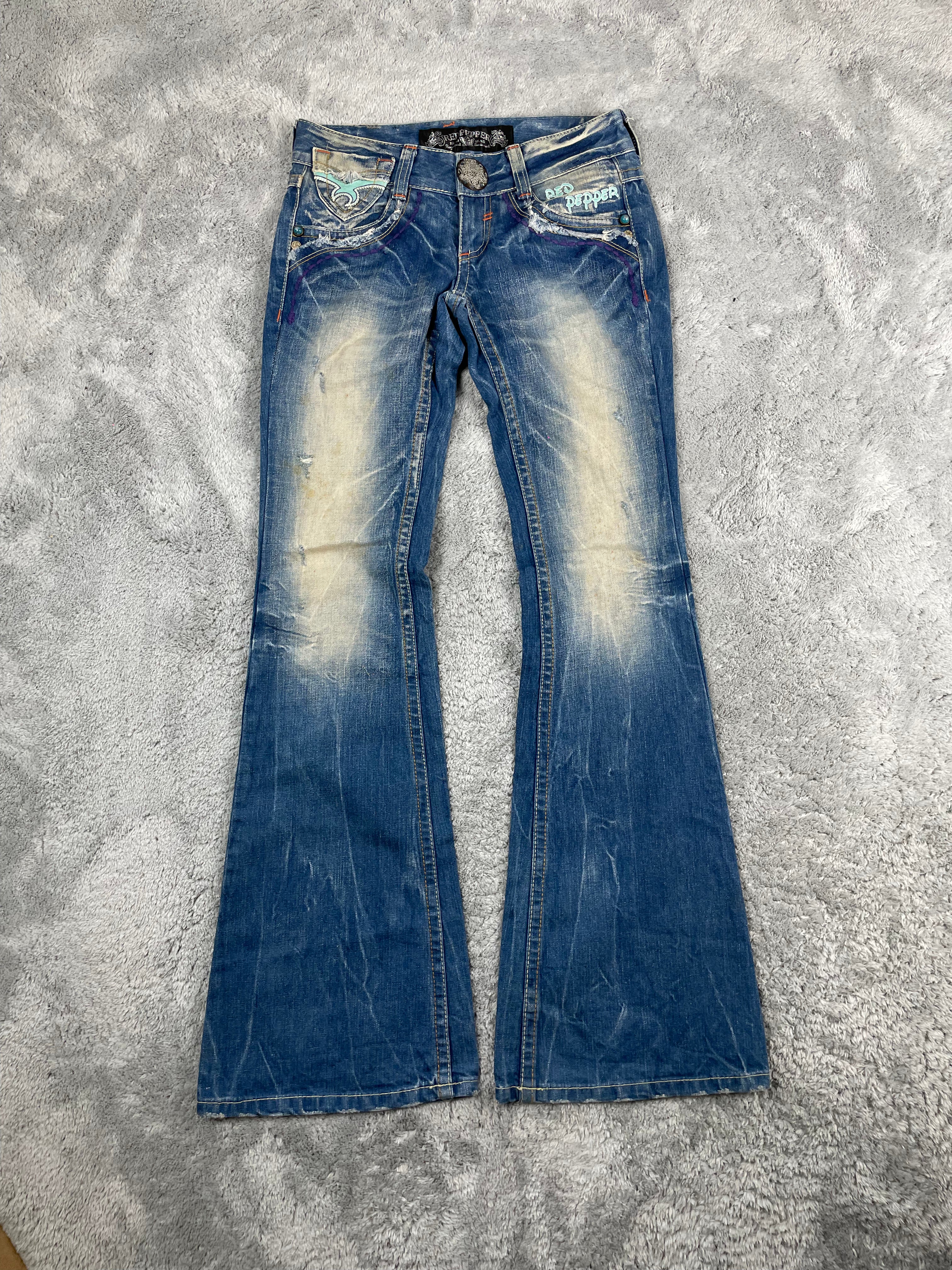 Red Pepper Backprint Flared Damen (S)
