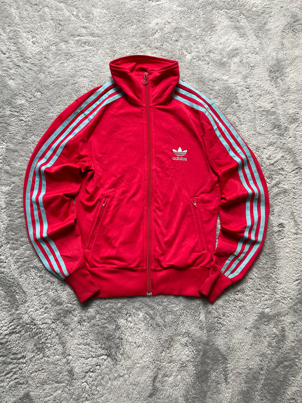 Adidas Firebird Trackjacket | rot/babyblue (S)