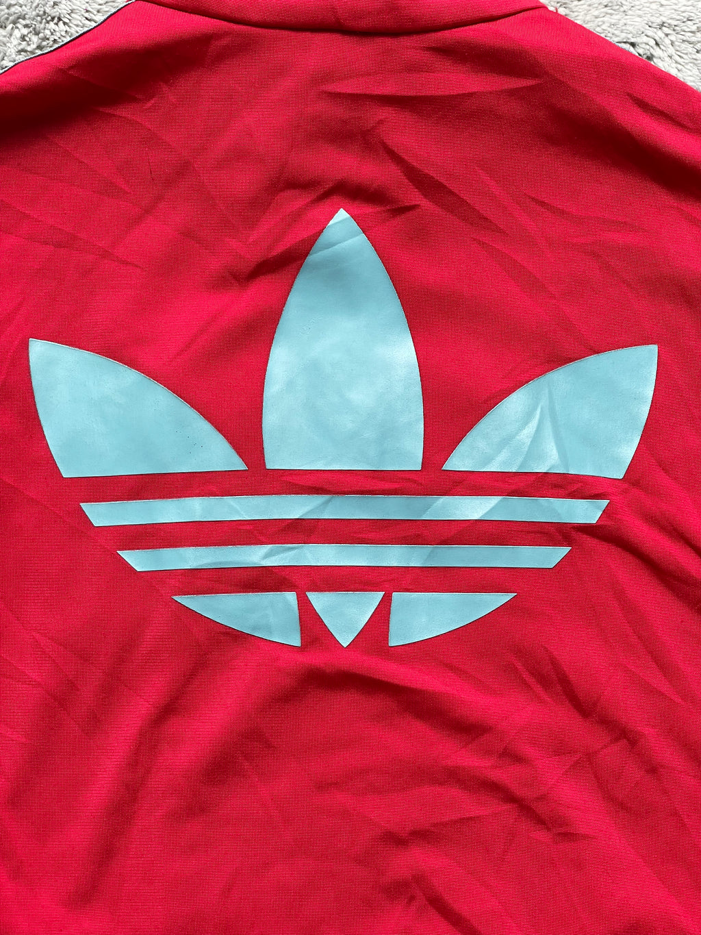 Adidas Firebird Trackjacket | rot/babyblue (S)